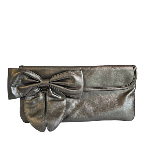 Grey Bow Clutch