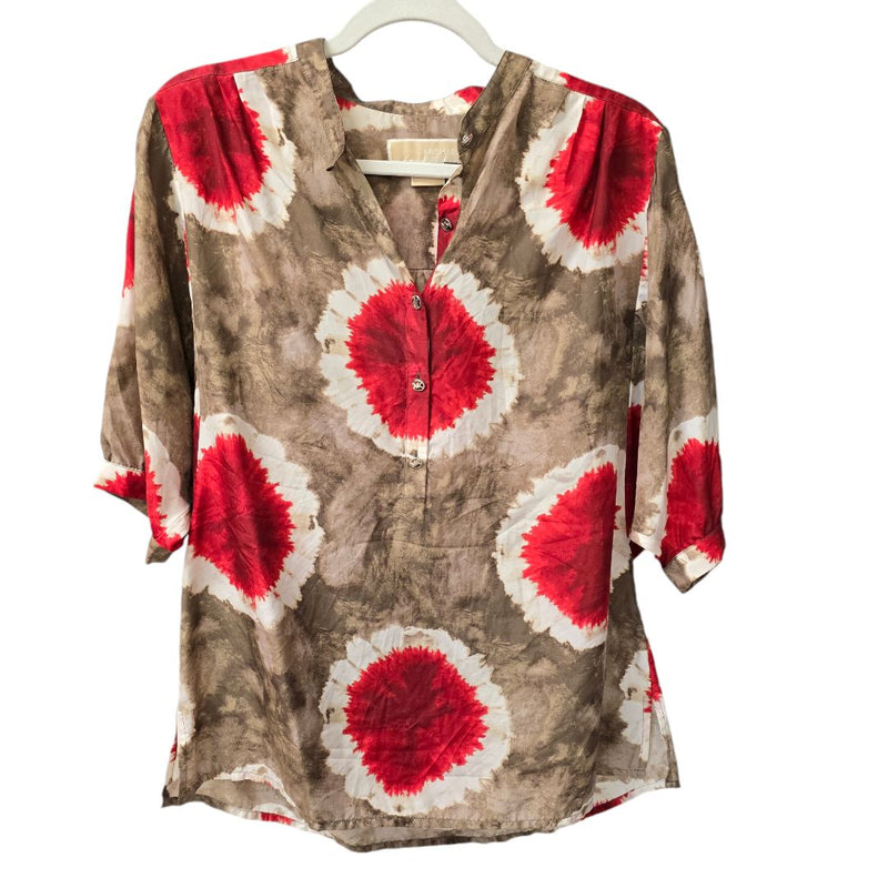 Load image into Gallery viewer, Michael Kors 100% Silk Poppy Top, Medium
