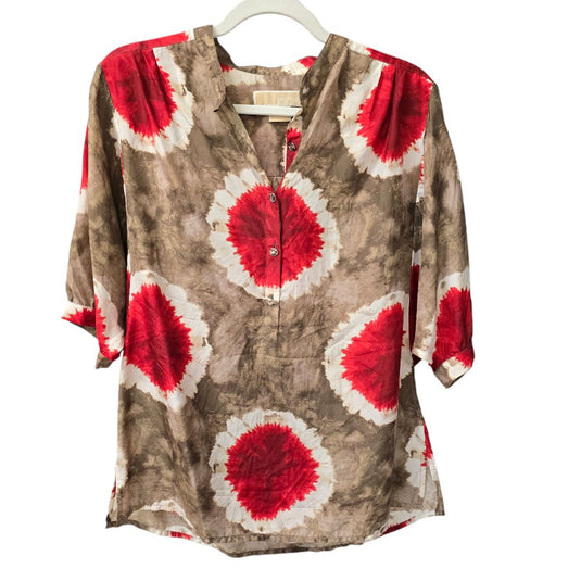 Michael Kors 100% Silk Poppy Top, Medium