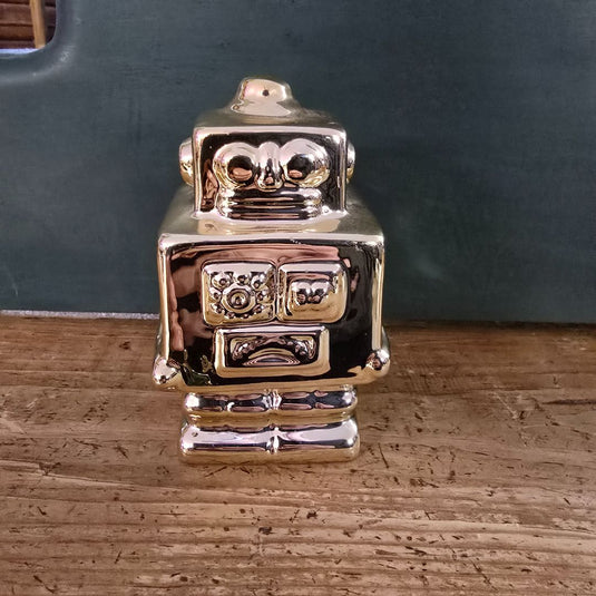 Retro Gold Ceramic Robot