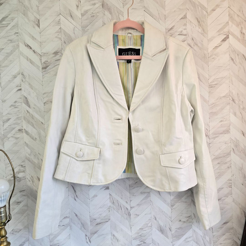 Load image into Gallery viewer, Guess Vtg Leather Blazer, Large
