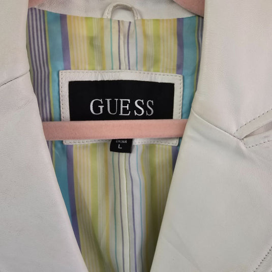 Guess Vtg Leather Blazer, Large