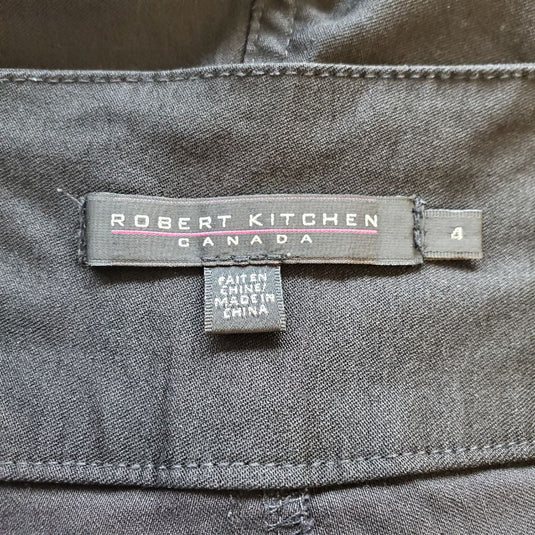 Robert Kitchen Black Stretch Crops, Sz 4