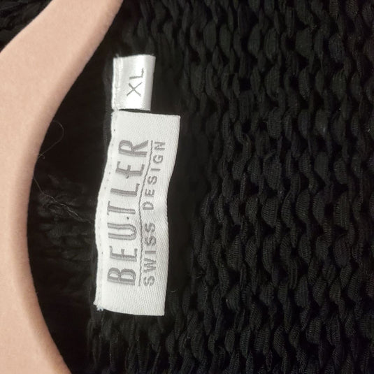 Beutler Black Knit Sweater, XL