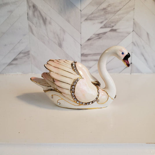 Vintage Swan Trinket Box