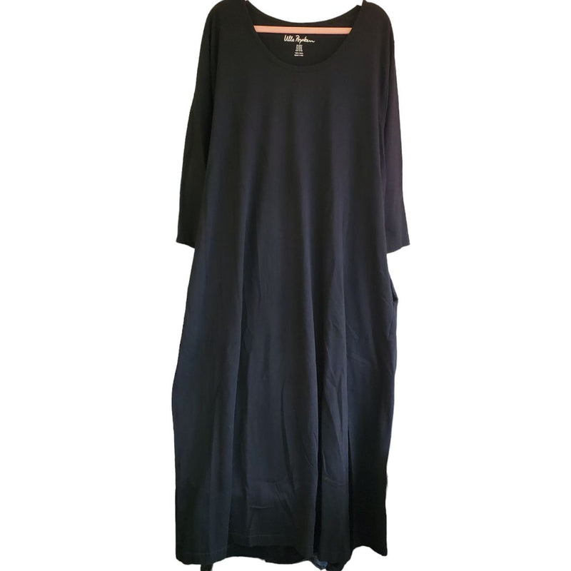 Load image into Gallery viewer, Ulla Popken Black Cotton Dress, 20/22
