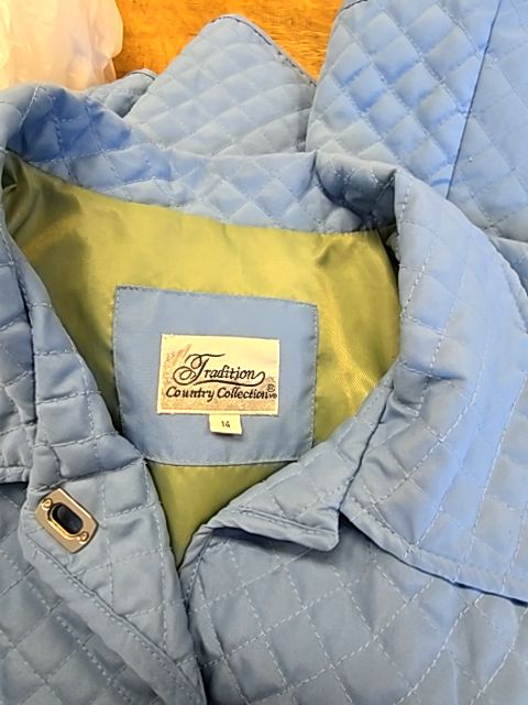 Tradition Light Blue Quited Barncoat, 14