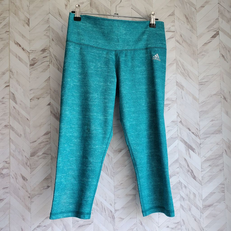 Load image into Gallery viewer, Adidas Cropped Climatewear Legging, sz Small Blue
