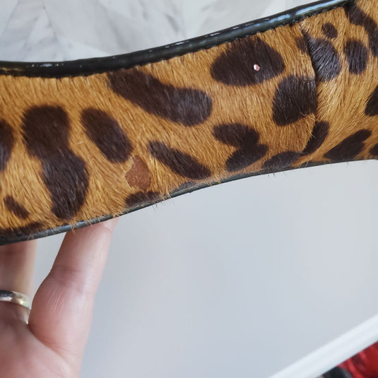 Kelsi Dagger Leather Cheetah Flats, Sz 8