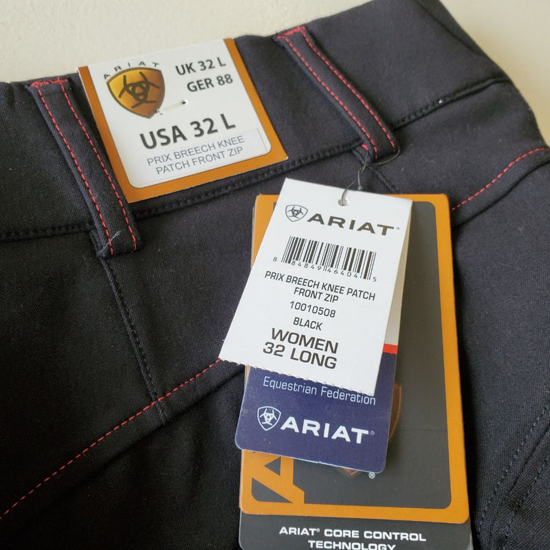 Load image into Gallery viewer, Ariat * New Knee Patch Front Zip, Sz 32 Long Black

