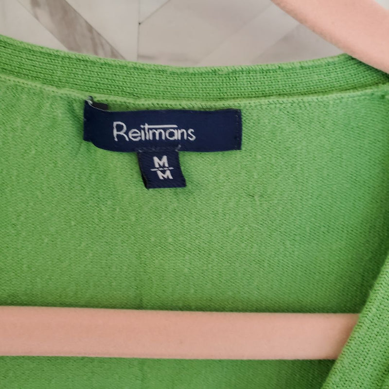 Load image into Gallery viewer, Reitmans Green Button Up, Sz Medium
