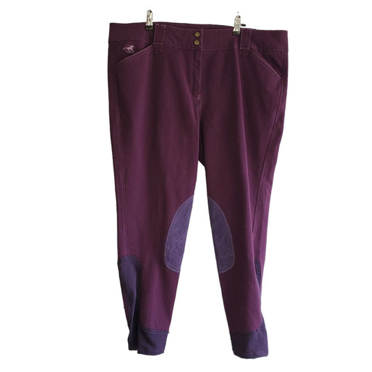 Piper by Smartpak Knee Patch Front Zip, Sz 40 Plum